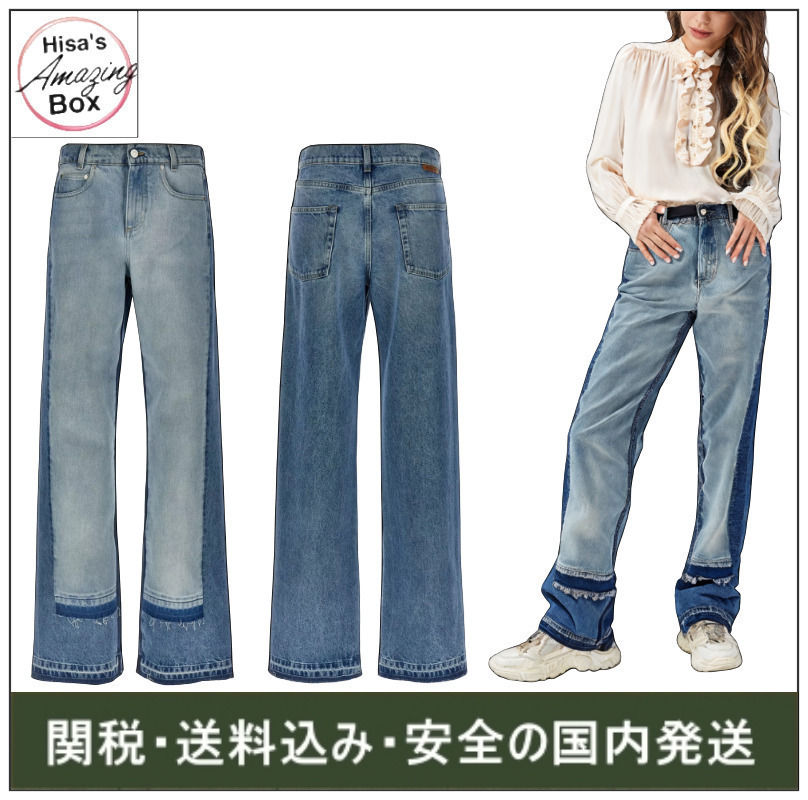 (関税・送料込)Stella McCartney パネル ストレート ジーンズ