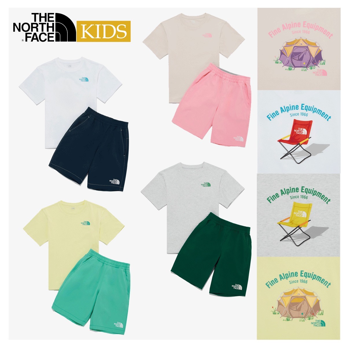 キッズワンピース・オールインワン THE NORTH FACE K'S CAMPER EX CREW SET 5SA027
