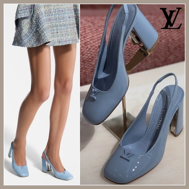 《LVロゴ》Louis Vuitton スウィング・スリングバック・パンプス