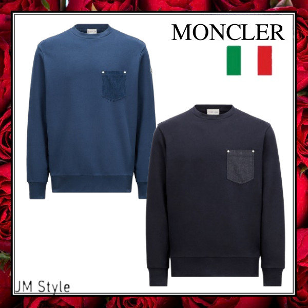 MONCLER☆関税込み☆コットンジャージースウェットシャツ 直営店○MONCLER○コットン＆デニムスウェットシャツ