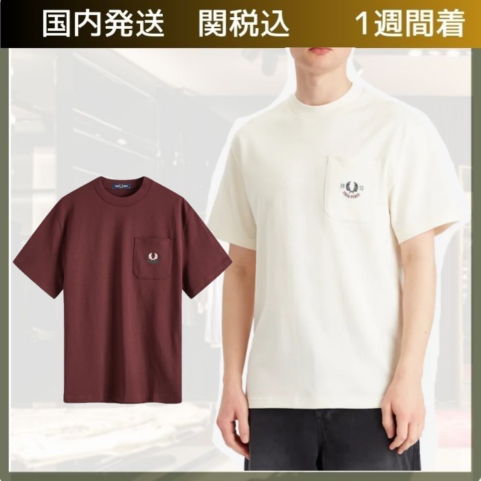 FRED PERRYフレッドペリー/ 半袖 Tシャツ ロゴ刺繍