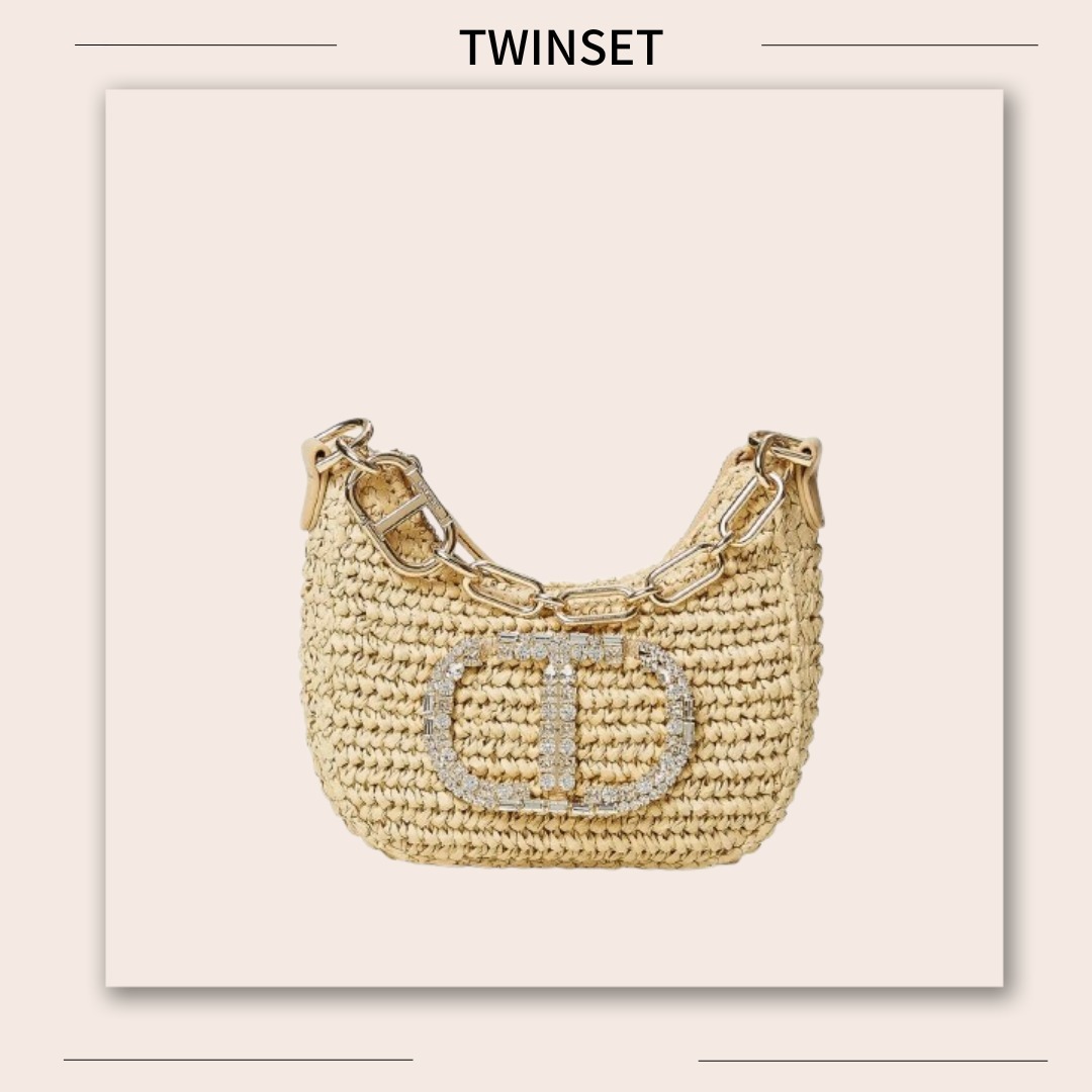 〈TWINSET〉「ミニクロワッサン」ストローバッグ（関税込み）