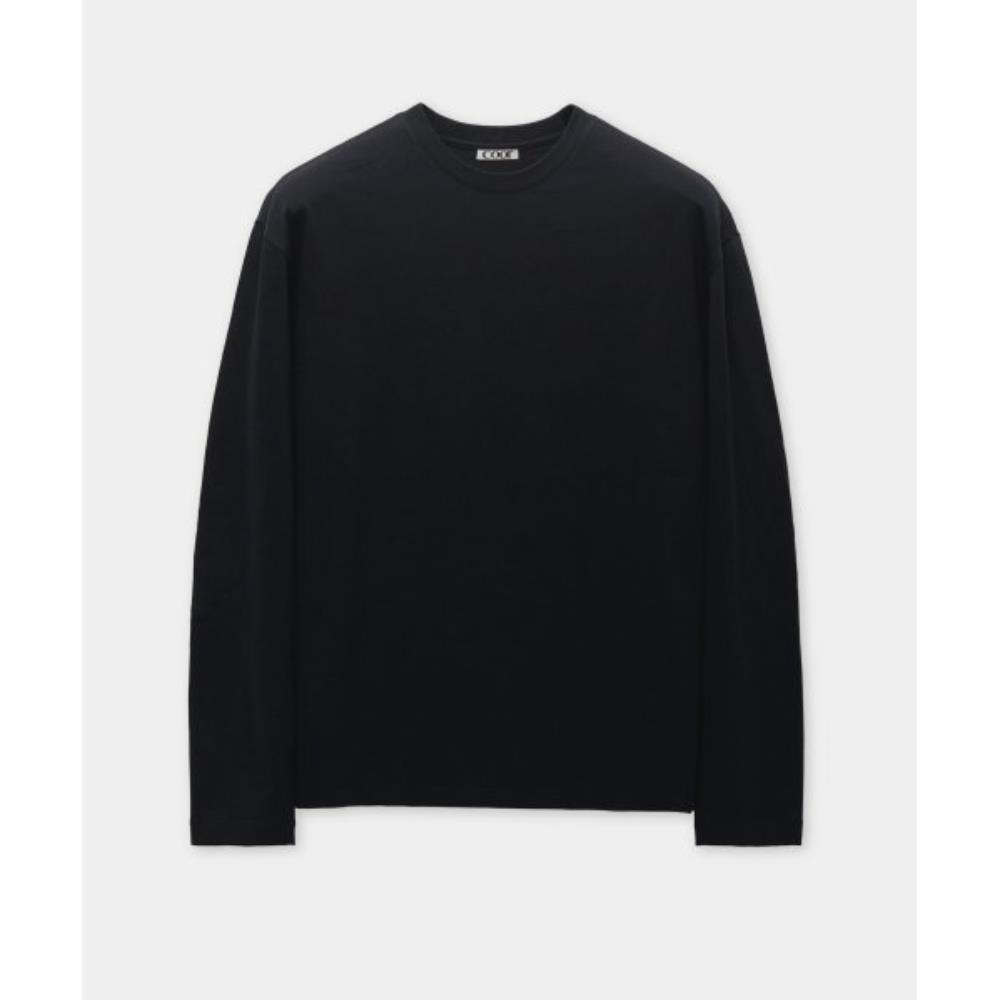 ★COOR★ Compact Cotton Long Sleeve T-Shirt Black CXE2TS04V-
