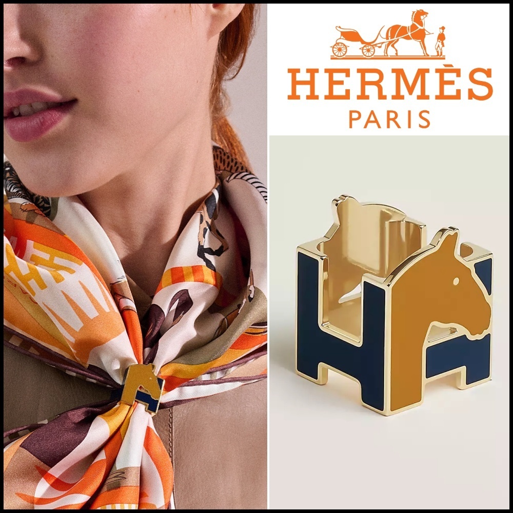全2色★Hermesおしゃれ上級者♪カレ Hシュヴァル スカーフリング