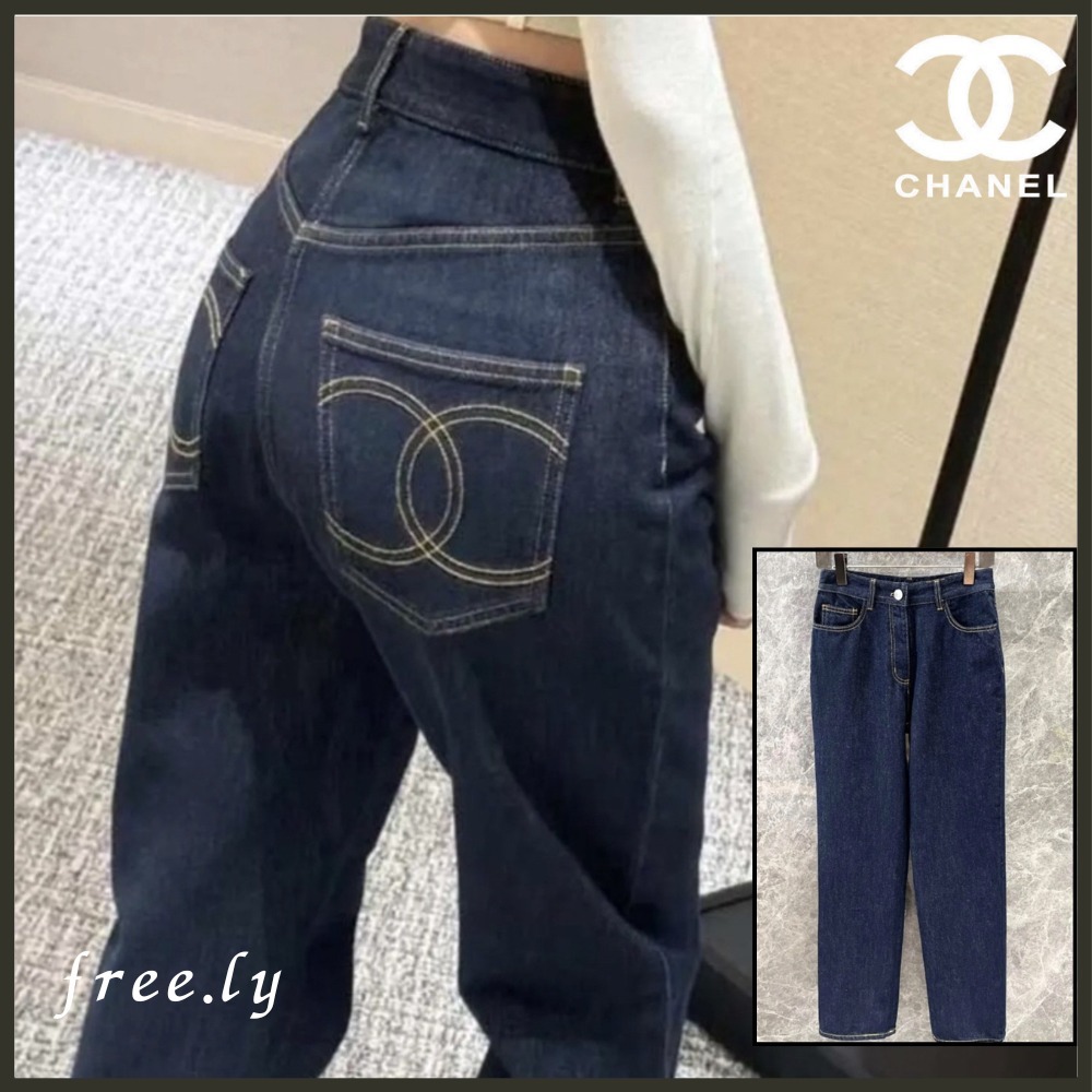 【後ろポケットのCC刺繍が可愛い♡】CHANEL デニムジーンズ