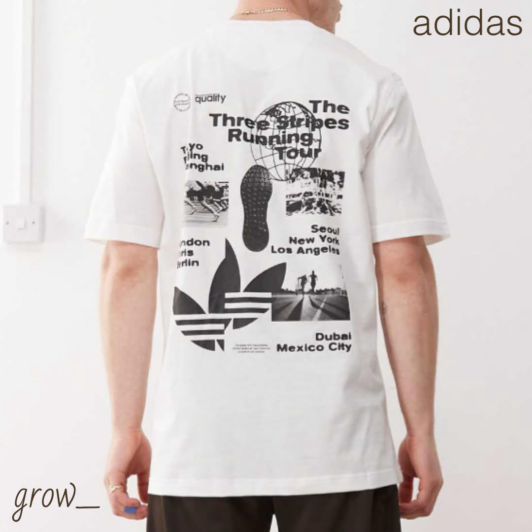 adidasOriginals ランニングツアー グラフィック Tシャツ 送関込