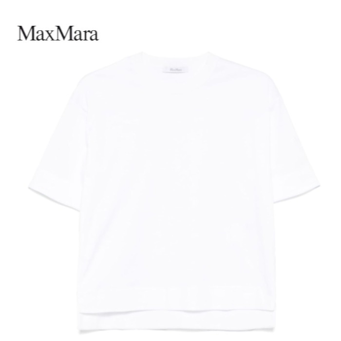 【VIP価格】MAX MARA 刺繍入りコットンTシャツ