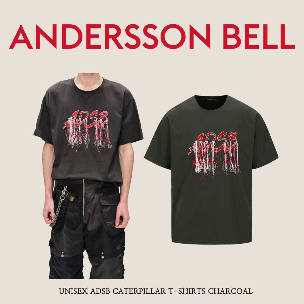 【ANDERSSON BELL 】 UNISEX CATERPILLAR T-SHIRTS CHARCOAL