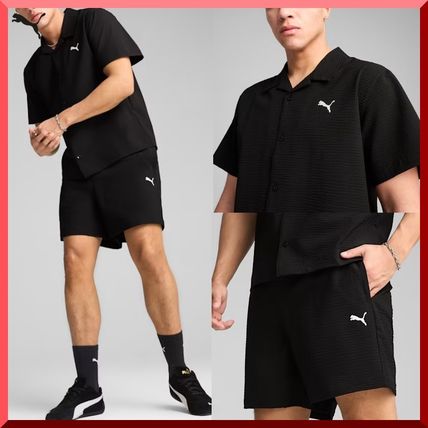 【PUMA】シアサッカーシャツ & パンツ上下セット関税/送料込み PUMA プーマ 上下 セットアップ シアサッカー 半袖シャツ