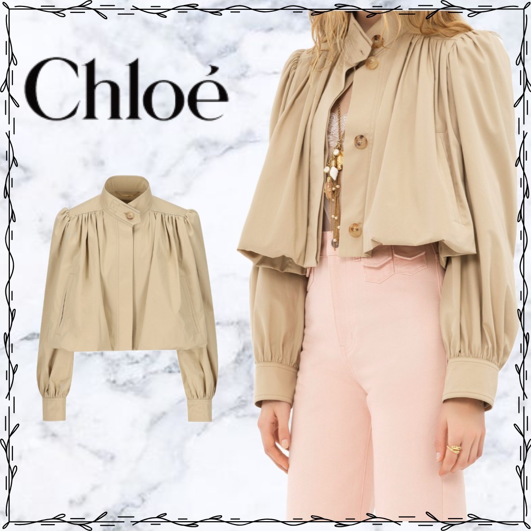 Chloe クロエ コットン ギャザーブールジャケット CH25UVE21118