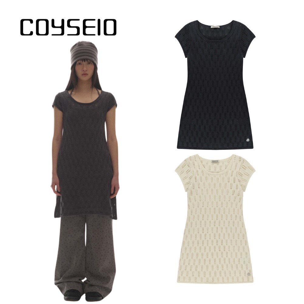COYSEIO 【送料0/関税0】 SCASI KNIT ONE PIECE 2colors