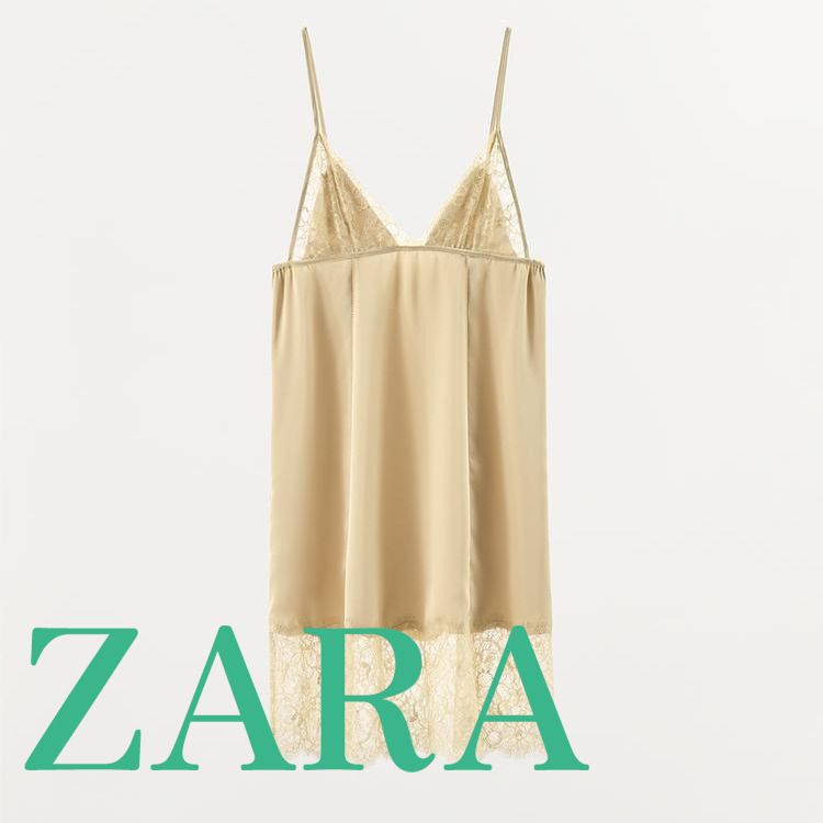 【ZARA】コントラストキャミソールワンピース 1758/525/727