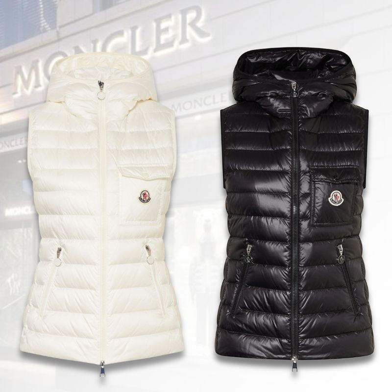 【洗練されたデザイン】MONCLER Glygos フード付き ダウンベスト