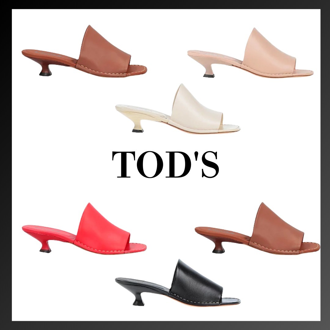 ＊TOD'S＊レザー スライドサンダル