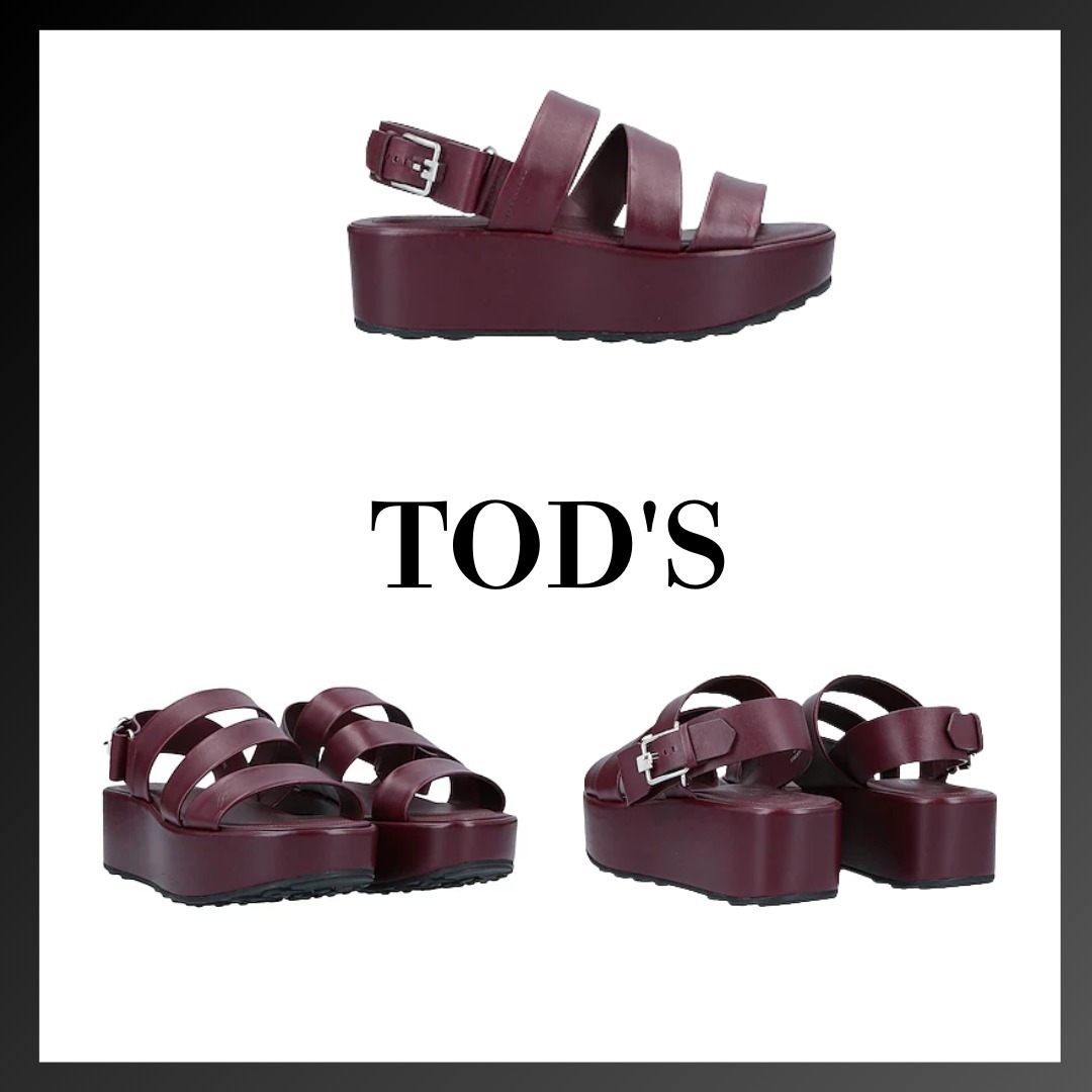 ＊TOD’S＊厚底 プラットフォーム レザーサンダル