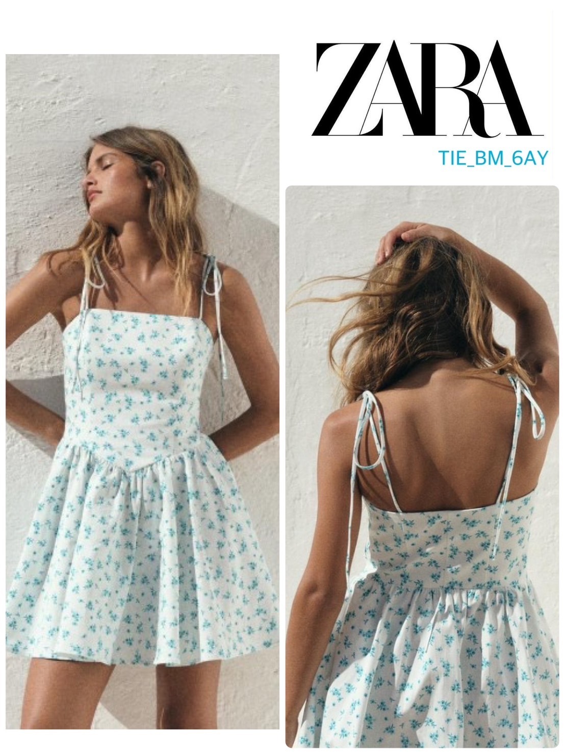 スペイン発送 ZARA フラワープリントドレス カジュアル 今季新作