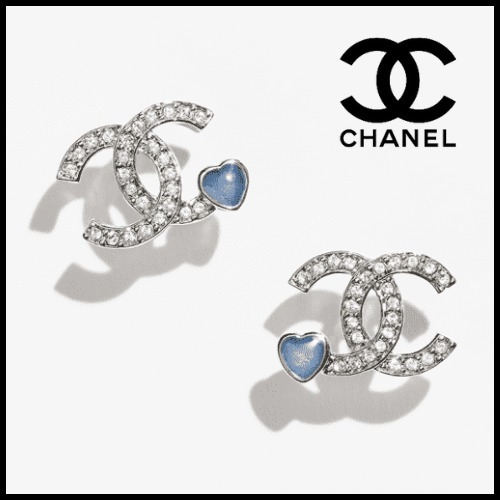 小さなブルーハートが可愛い☆ 国内発 CHANEL 25P ピアス