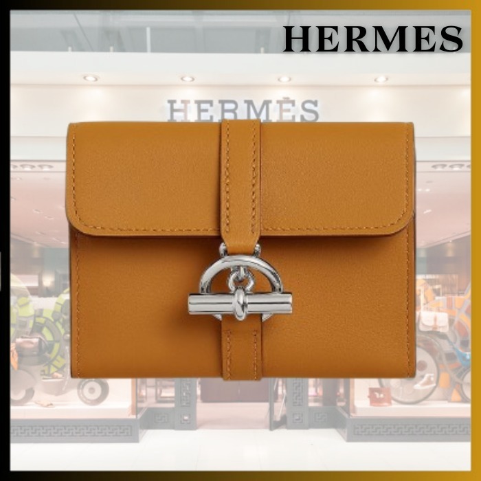 【Sesame × シルバー金具】HERMES 折り畳み財布 グレナン