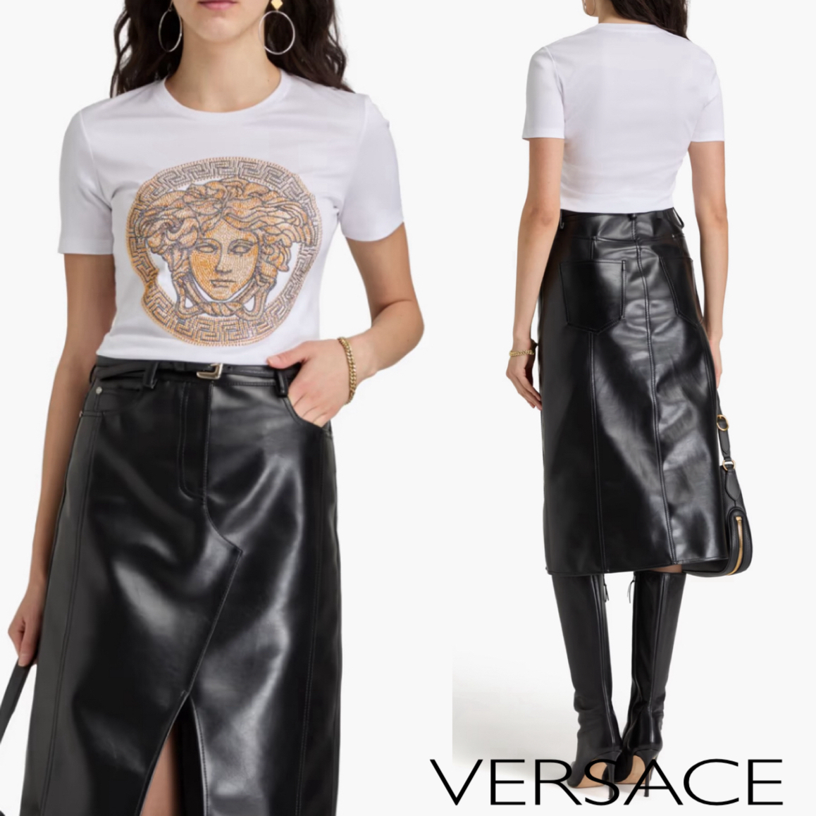コットンジャージー★装飾★Tシャツ★ VERSACE
