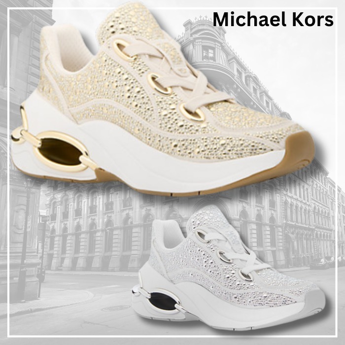上品カジュアル★MICHAEL KORS★リネンブレンド スニーカー