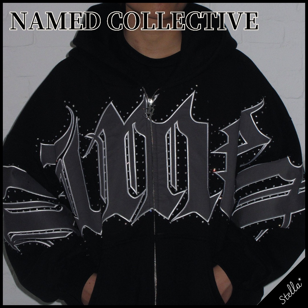 ■NAMED COLLECTIVE■モンスターラインストーンジップパーカー