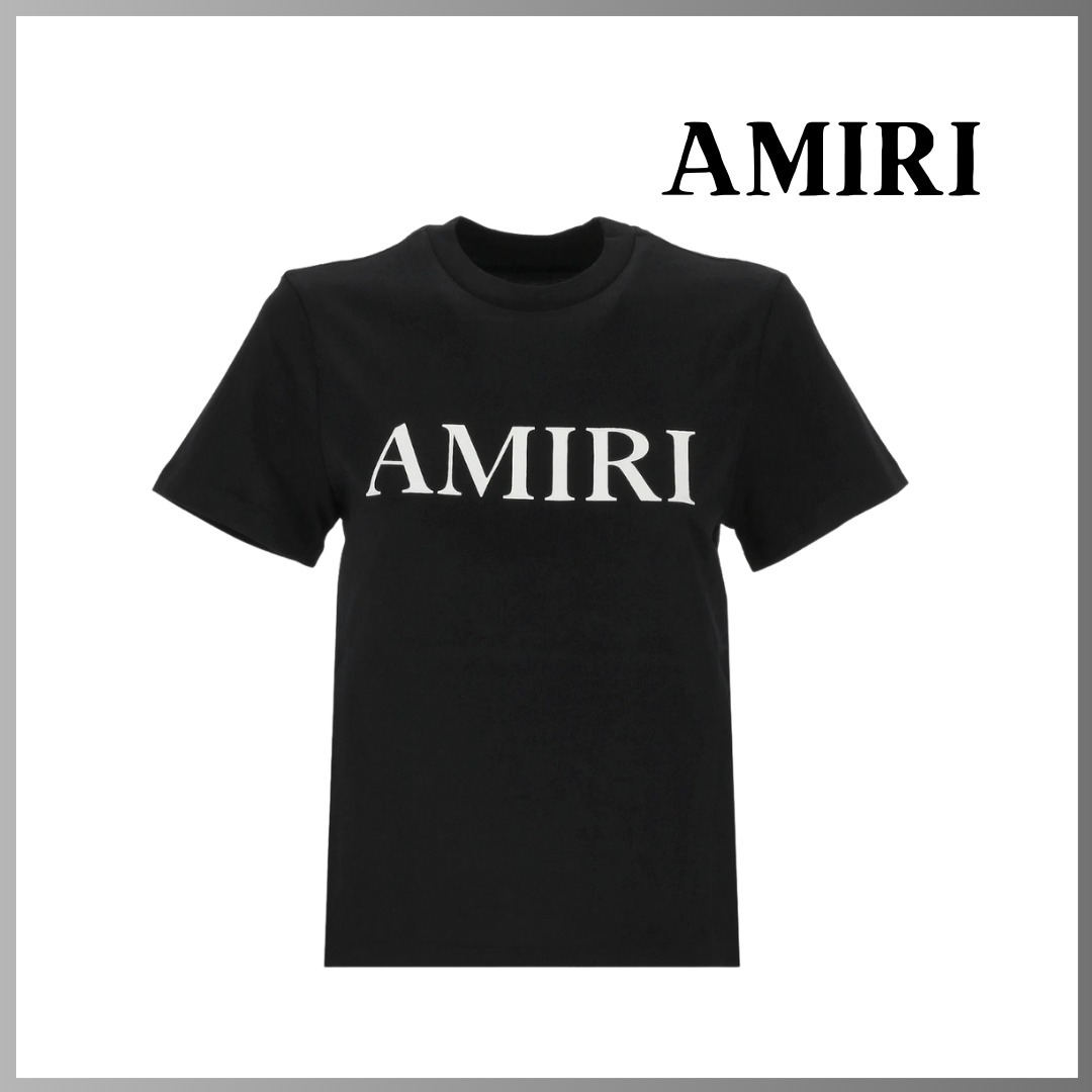【AMIRI 】AMIRI ロゴ プリント クルーネック Tシャツ 送関込