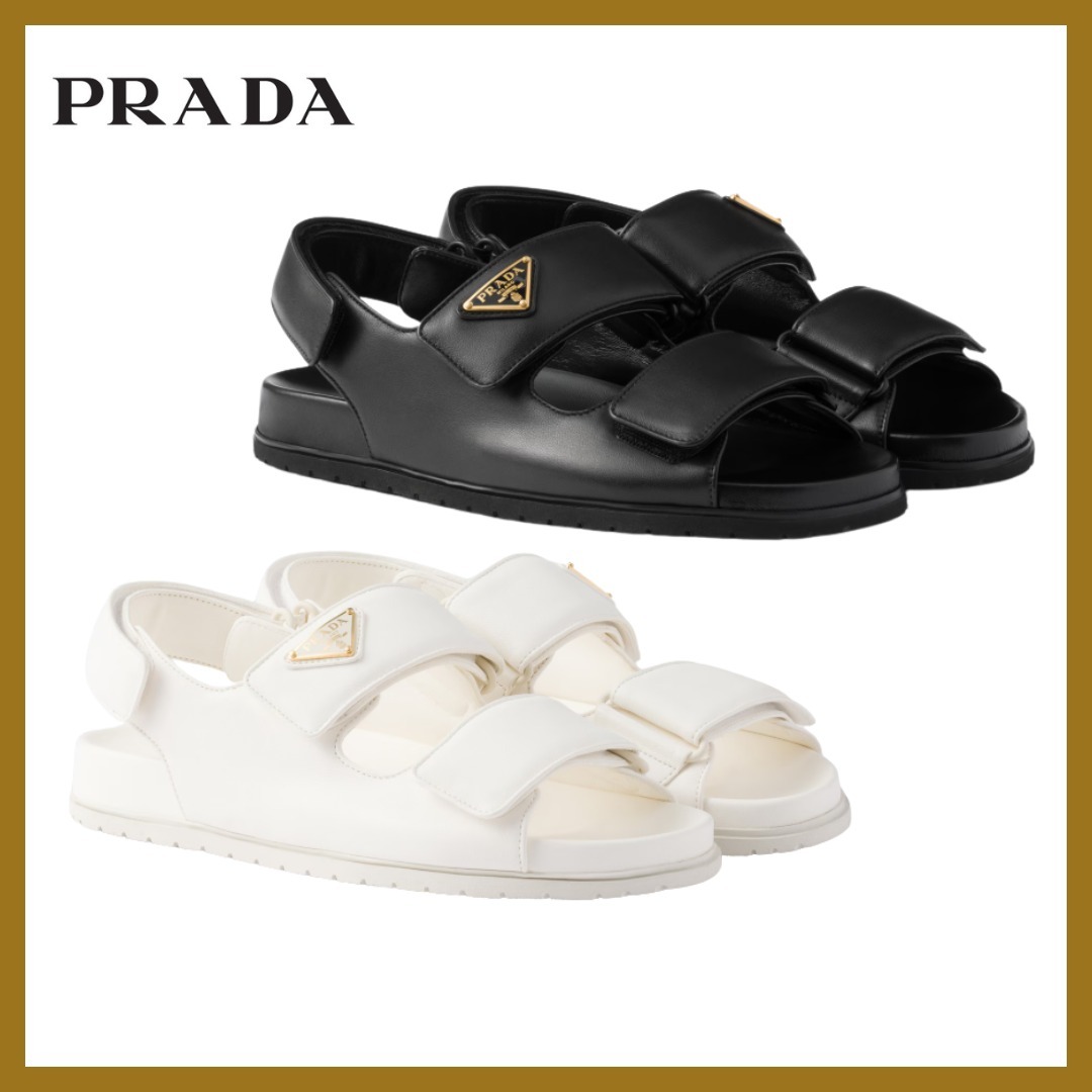 足を優しく包み込む◎*PRADA* ナッパレザー サンダル*魅力の一足