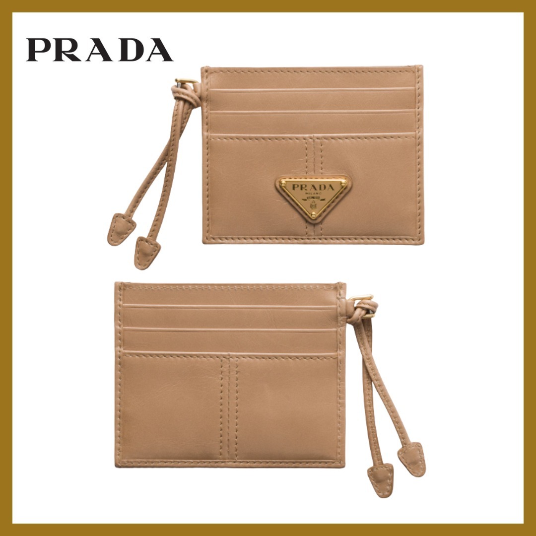 ギフトにも最適*PRADA*ソフトルックスレザー カードケース*上品