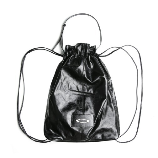 バックパック・リュック NOIAGO Vegan Leather Drawstring Bag Black