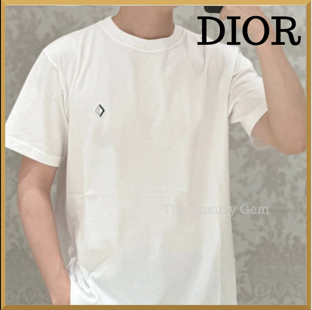 【3カラー♪】DIOR★CD Diamond Tシャツ (リラックス フィット) DIOR CD ダイヤモンド Tシャツ、リラックスフィット