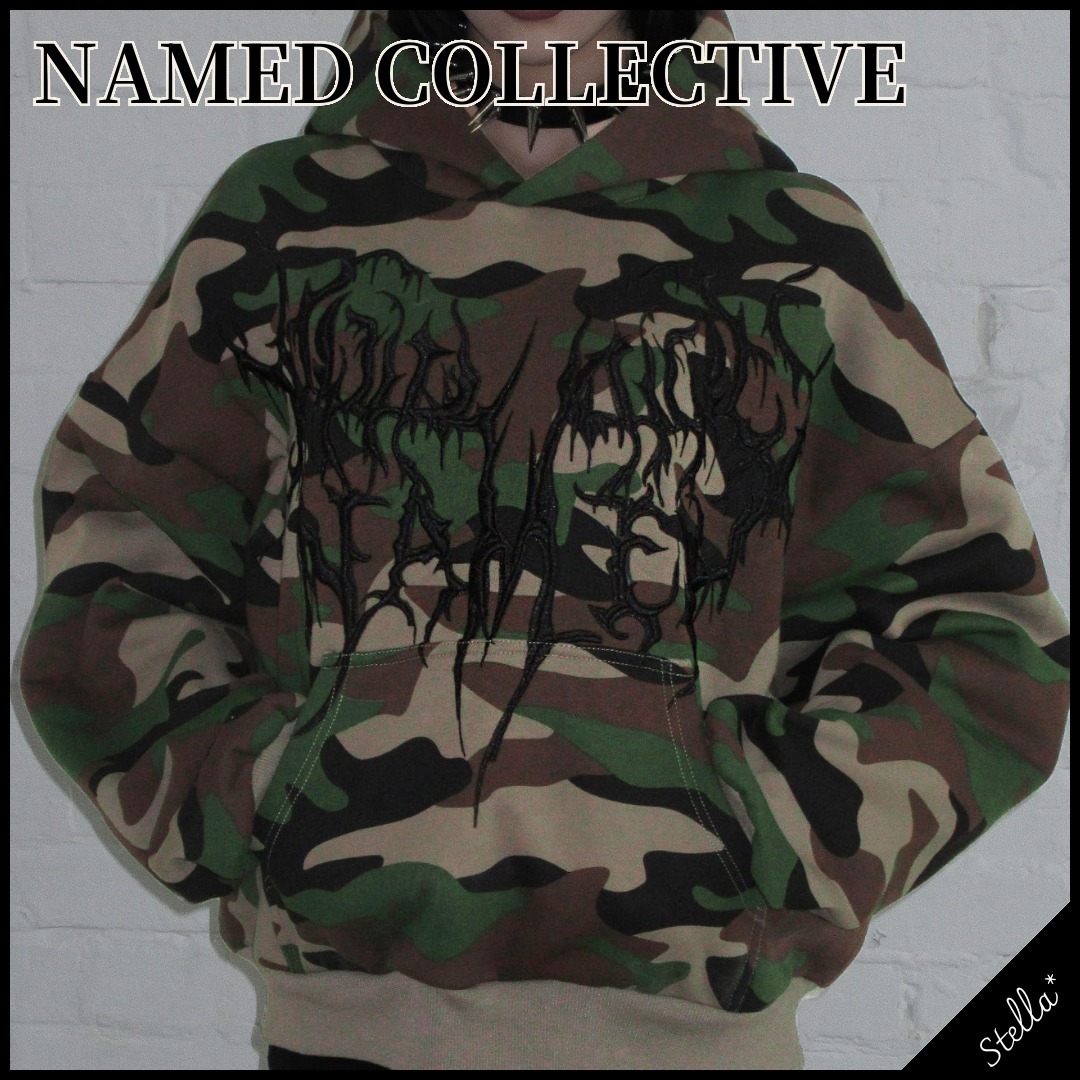 ■NAMED COLLECTIVE■大人気 コールドハート刺繍パーカー迷彩