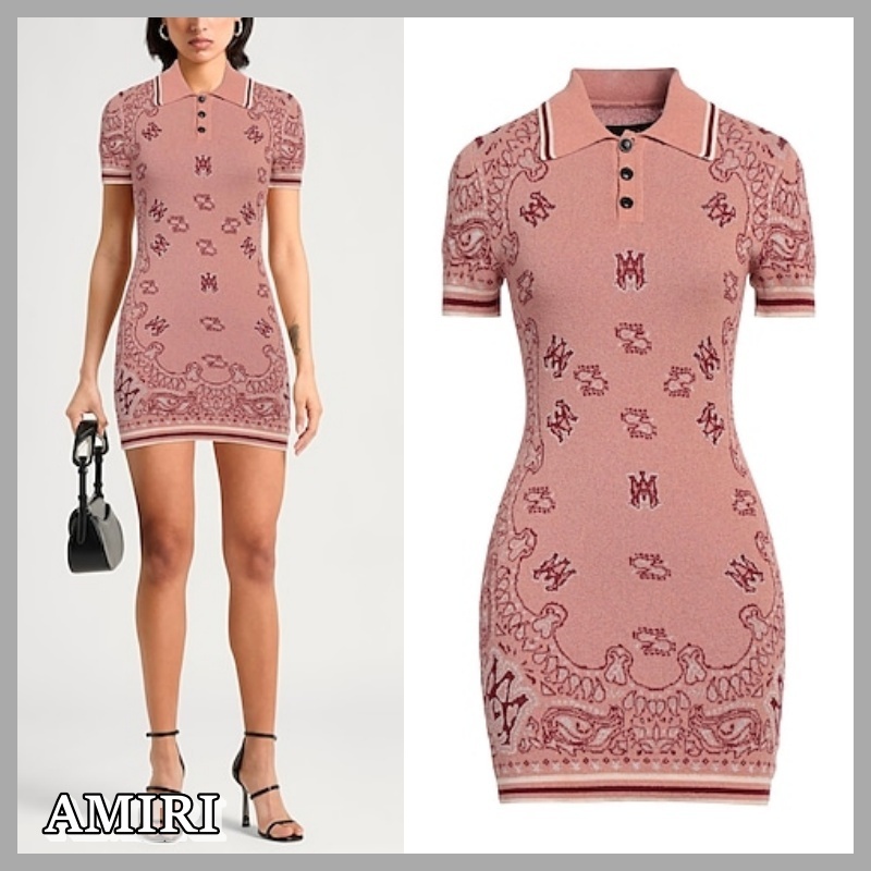【AMIRI】ロゴデザイン ニットワンピース 関税・送料込み