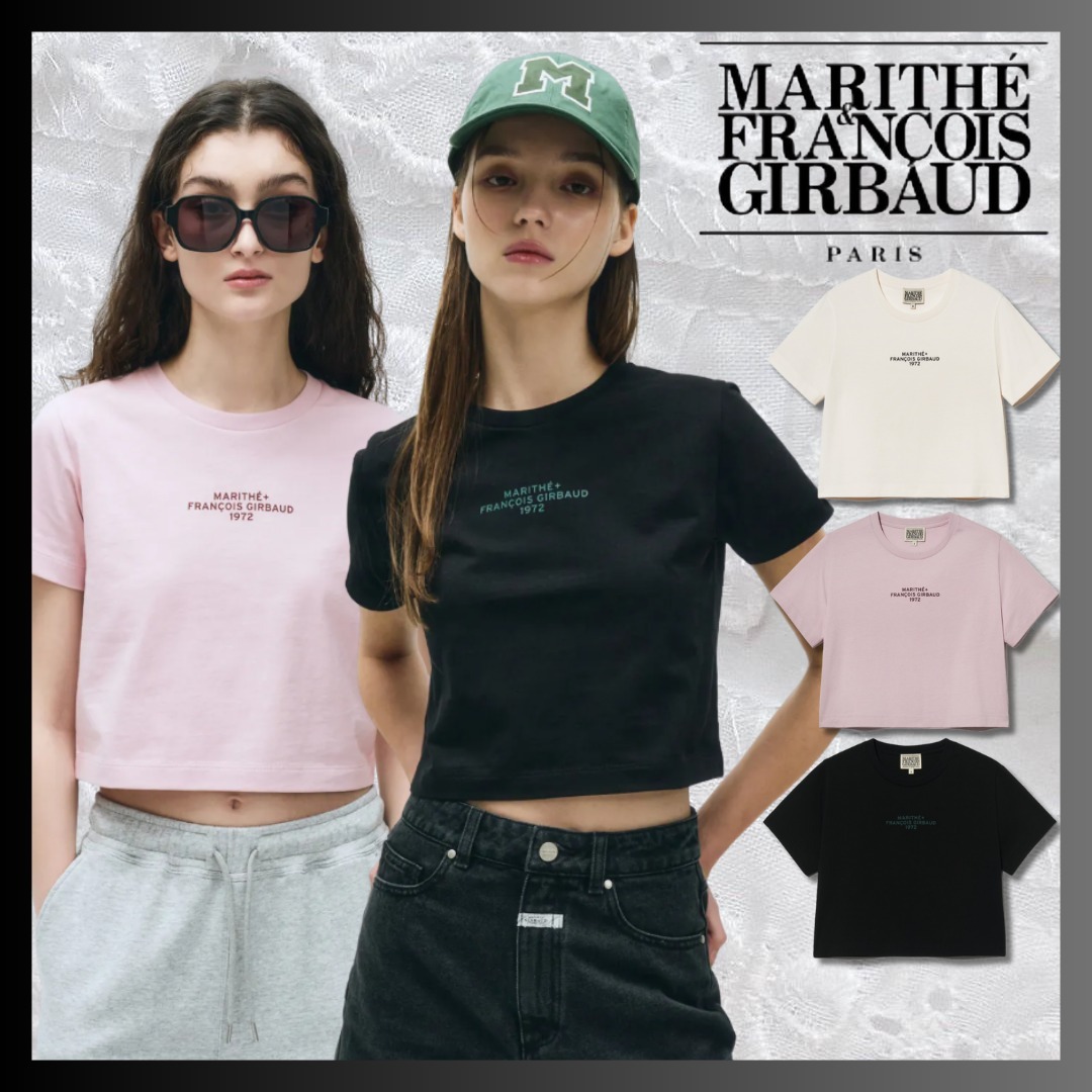 Marithe☆W LETTERING CROP TEE （3color）