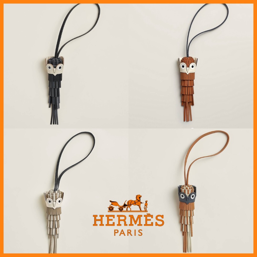 【かわいい♡】HERMES Chouette フクロウ バッグチャーム 希少♡】HERMES バッグチャーム Chouette フクロウ
