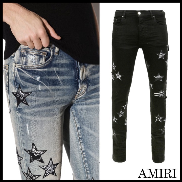 関税送料込◆AMIRI アミリ◆BANDANA STAR JEAN スタージーンズ