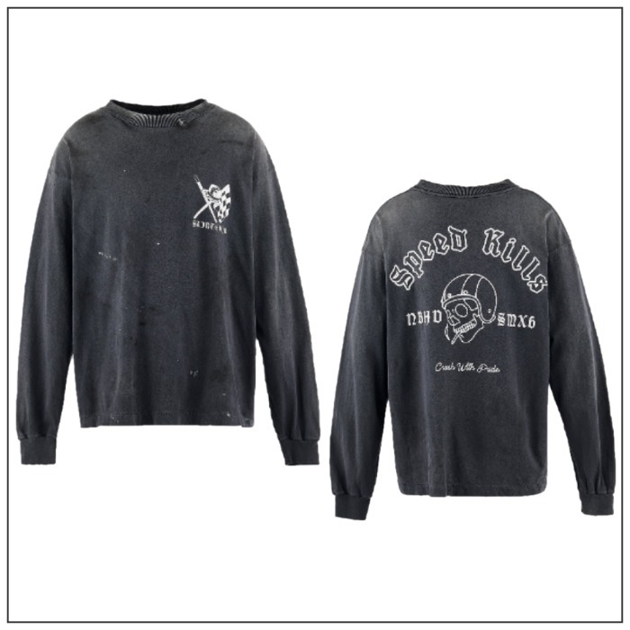 【SAINT Mxxxxxx】STHD . LS TEE SPEED KILLS/BLACK /ロンT
