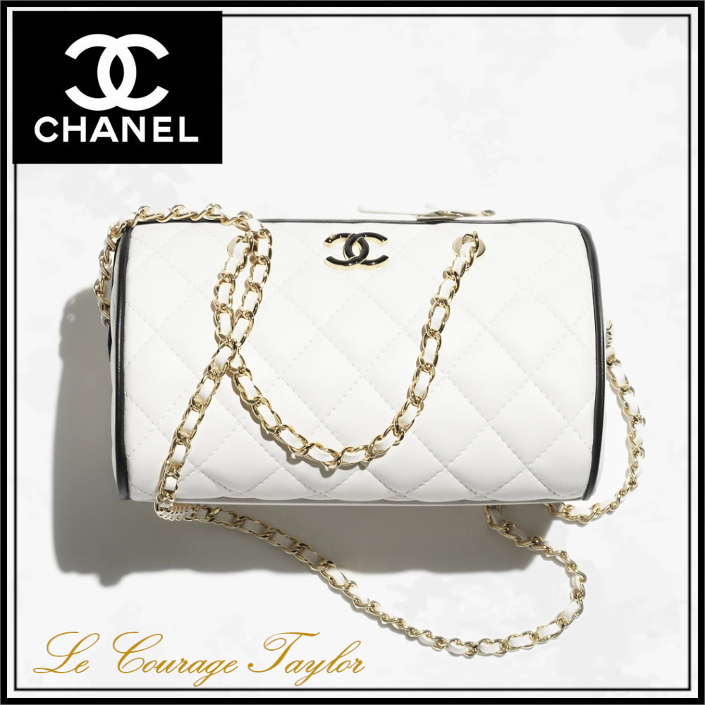 25P♪ホワイト【CHANEL】シャネルチェーン クラッチ バッグ