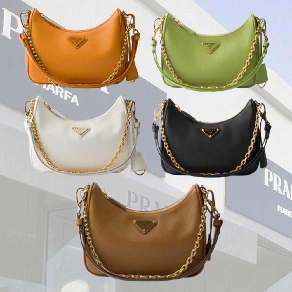【PRADA】Pradaサフィアーノ」（牛革）ミニバッグ