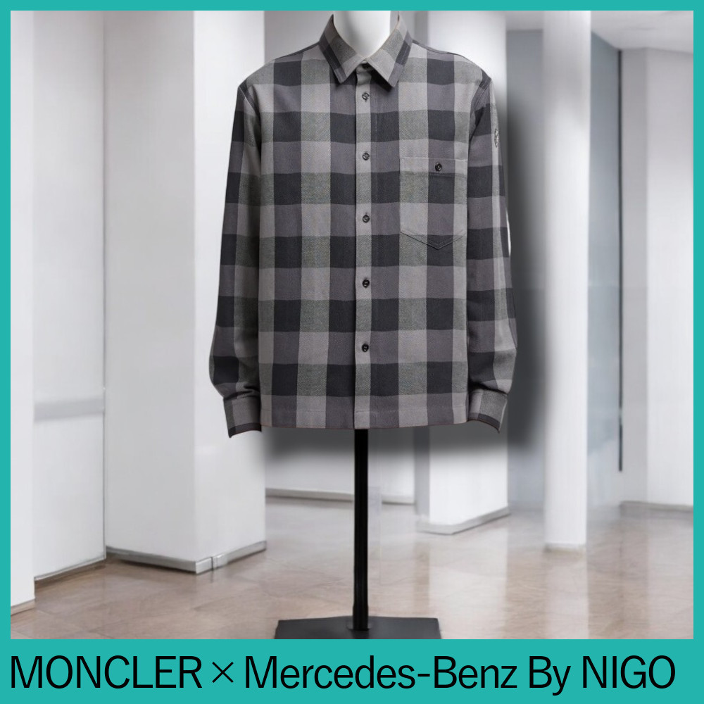 【MONCLER x Mercedes-Benz by NIGO】チェックシャツ ☆MONCLER × Mercedes-Benz By NIGO☆チェック柄コットンシャツ