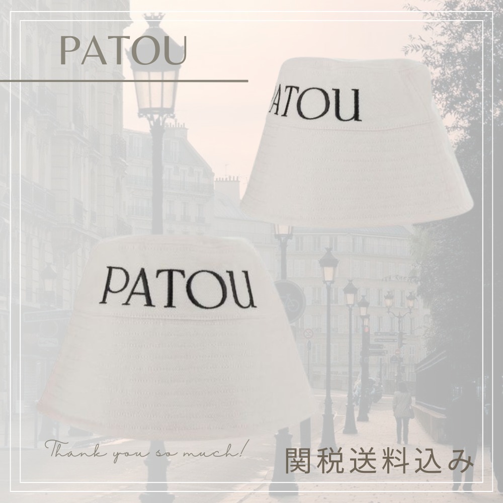 【PATOU】パトゥ パトゥ コットン バケットハット ロゴ
