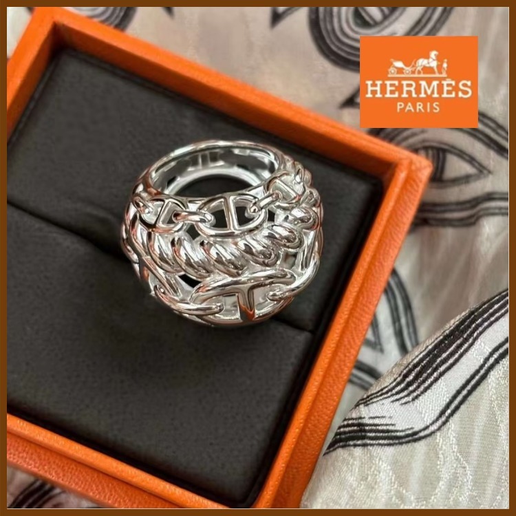 【エレガント】Hermes☆シューヌダンクル マルチチェーンリング