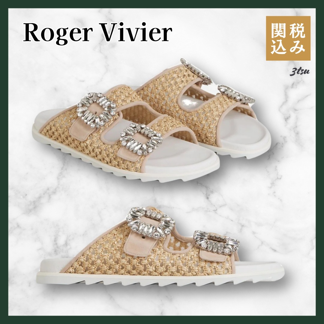 Roger Vivier★装飾スリッポン サンダル ミュール レディース