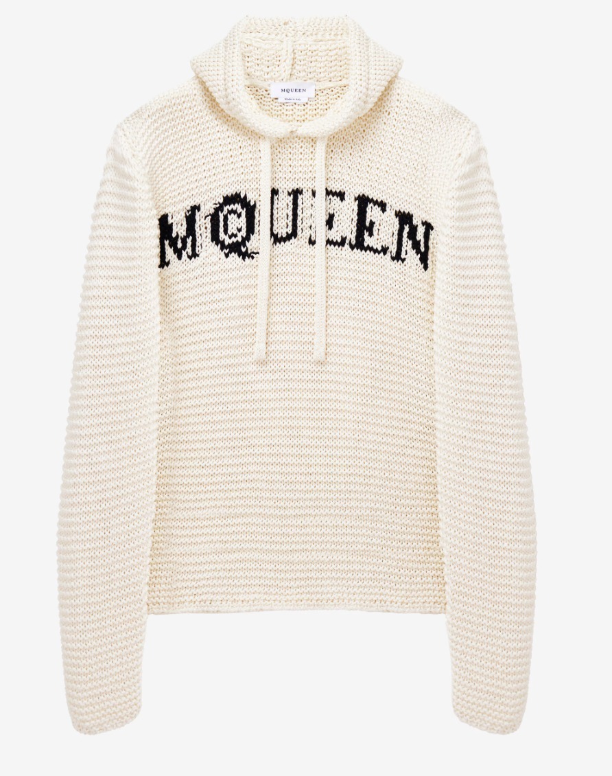 Alexander McQueen ロゴ クロップド ニット パーカー
