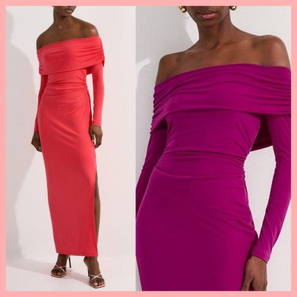 【Karen Millen】 オフショルダーマキシワンピース 国内発送 日本未入荷☆Karen Millen オフショルダーマキシワンピース
