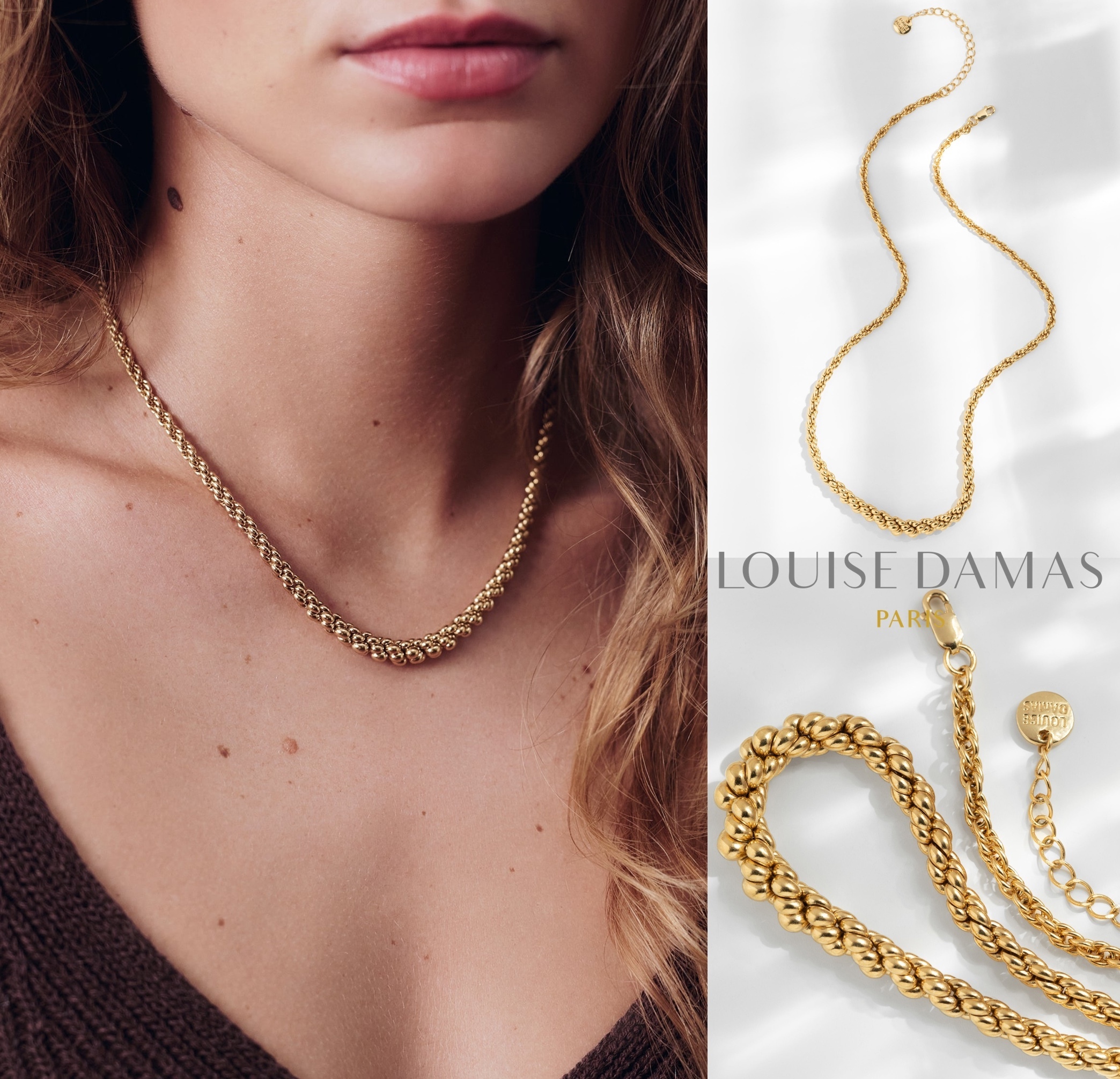 ★Louise Damas★ CLAUDIA ネックレス 太め チェーン ゴールド