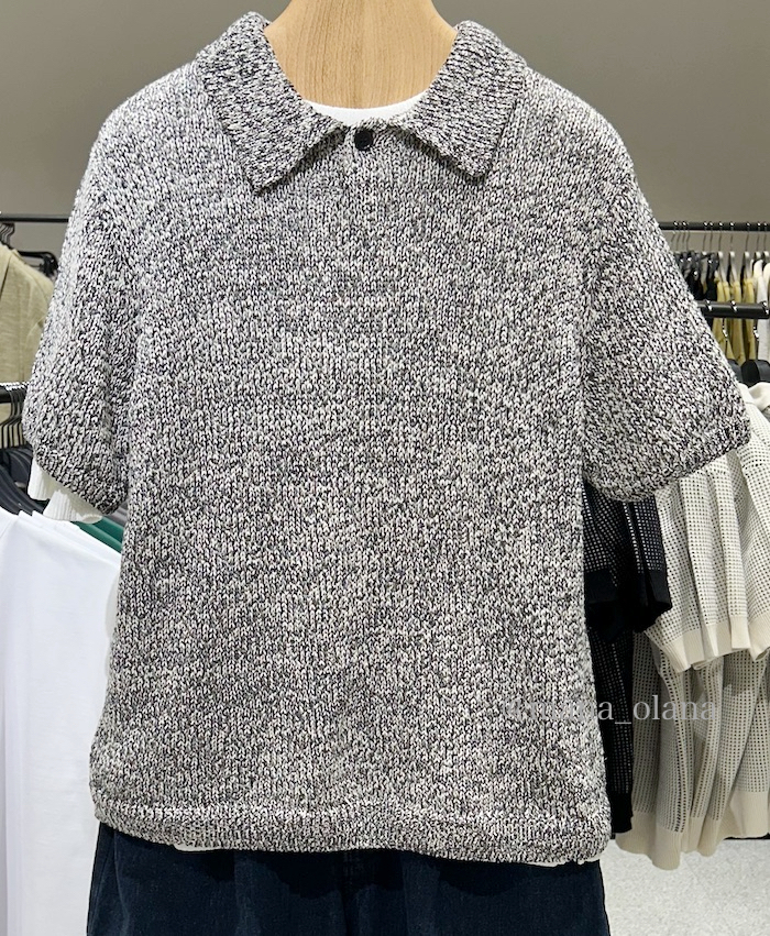 ★ZARA★シャイニーニットポロシャツ