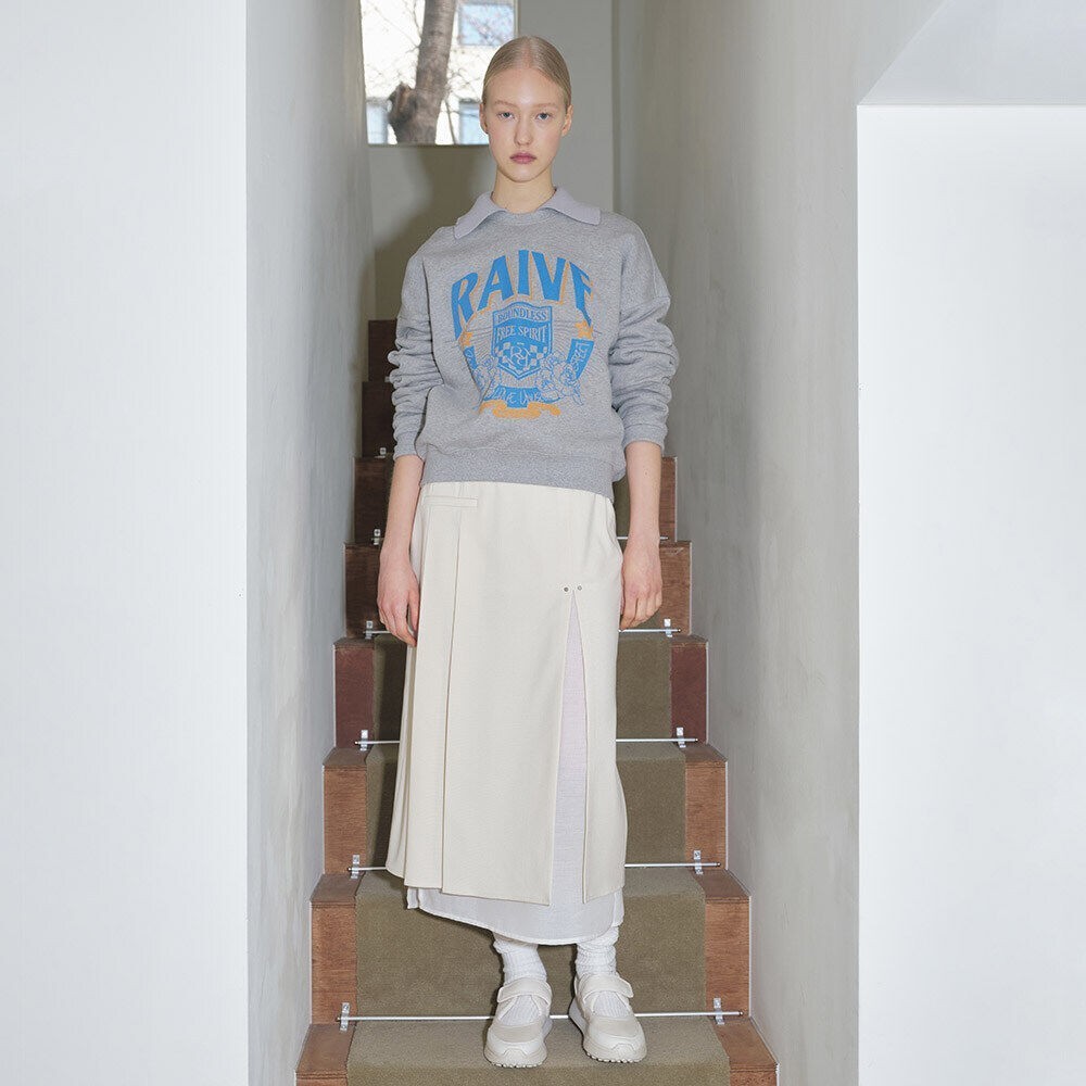 ★RAIVE★ Pleats Skirt in E/Beige VW4SS1249F