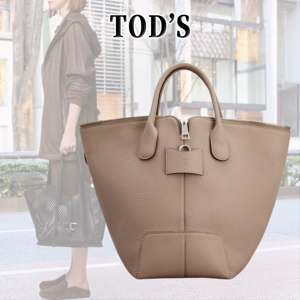 【上質なエレガンス】TOD'S ハンドバッグ ベージュ