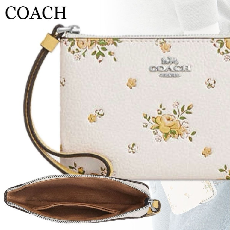 すぐ届く*COACH*コーナージップリストレット フローラルプリント