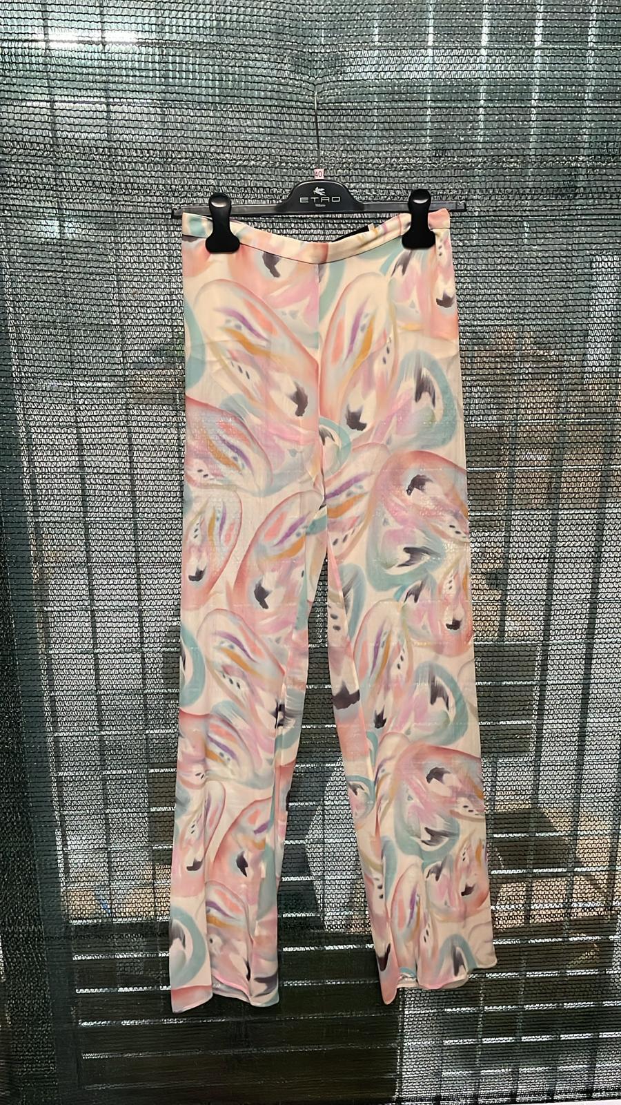 洗練されたデザイン【ETRO】プリント ワイド レッグパンツ